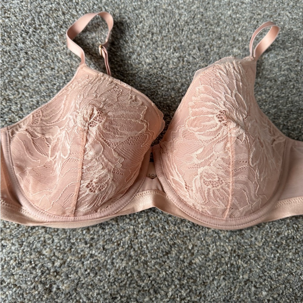 Soma Pink Lace T-Shirt Bra with Underwire Support